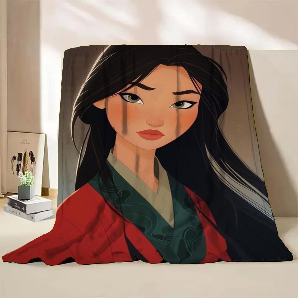 Disney Mulan Flannel Throw Blankets for Bed Sofa Home Bedroom Office Travel Children's Cover Blanket Kids Winter Warm Soft Gifts