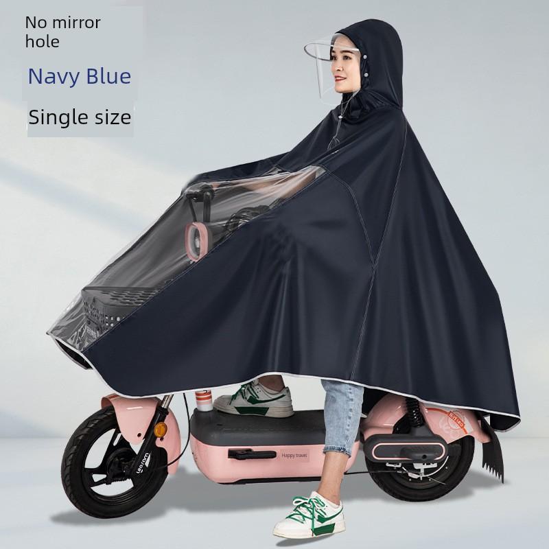 Raincoat for Electric Bikes and Motorcycles, Single or Double Person, Men's and Women's Models, Enlarged Size, Long Full-Body Rain Poncho for