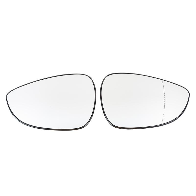 Car Wing Mirror Glass Heated with Backing Plate for Ford Fiesta MK7 2008-2017,Clear Anti-fog Rear View Door Side Mirror Replacement Parts