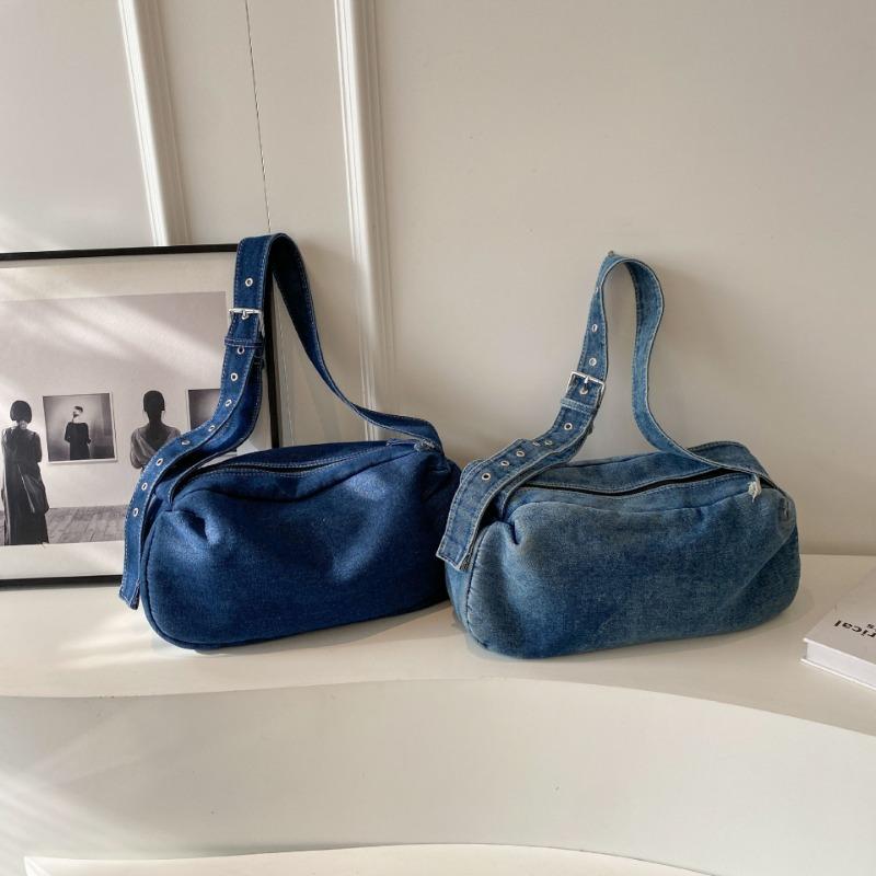 Simple Versatile Large-capacity Tote Bag Women's Bag New Denim Shoulder Slanting Cross Bag