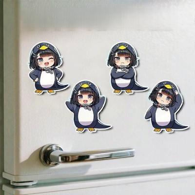 Arknights Endfield Gugu Gaga Penguin Magnet Cute Anime Girl Soft Sticker For Fridge Decoration Funny Game Merch Gift For Fans