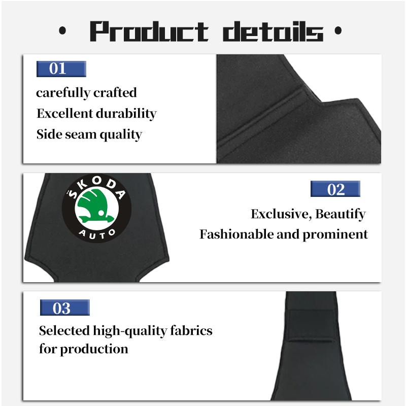 AAAJF1 Car Headrest Cover Universal Interior Accessories Fit For Skoda Kamiq Karoq Octavia 2 3 Rapid Scala Kami Fabia VII VRS