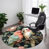 1PC Parrot Floral Office Round Area Rug, Indoor Mat Suitable ForOffice, Under Office Chairs Bedroom Living Room Home Decor, Room Deco f026