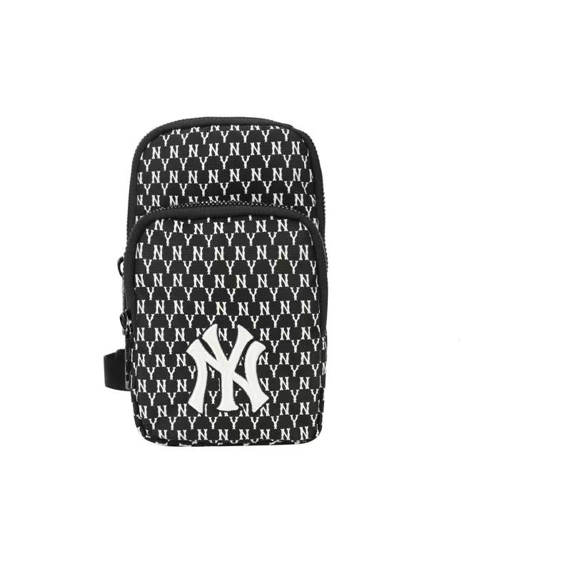 

MLB Monogram Vintage Floral Print NY Yankees Nylon Phone Bag Unisex Shoulder Bag Black 32BGDK011-50L Black