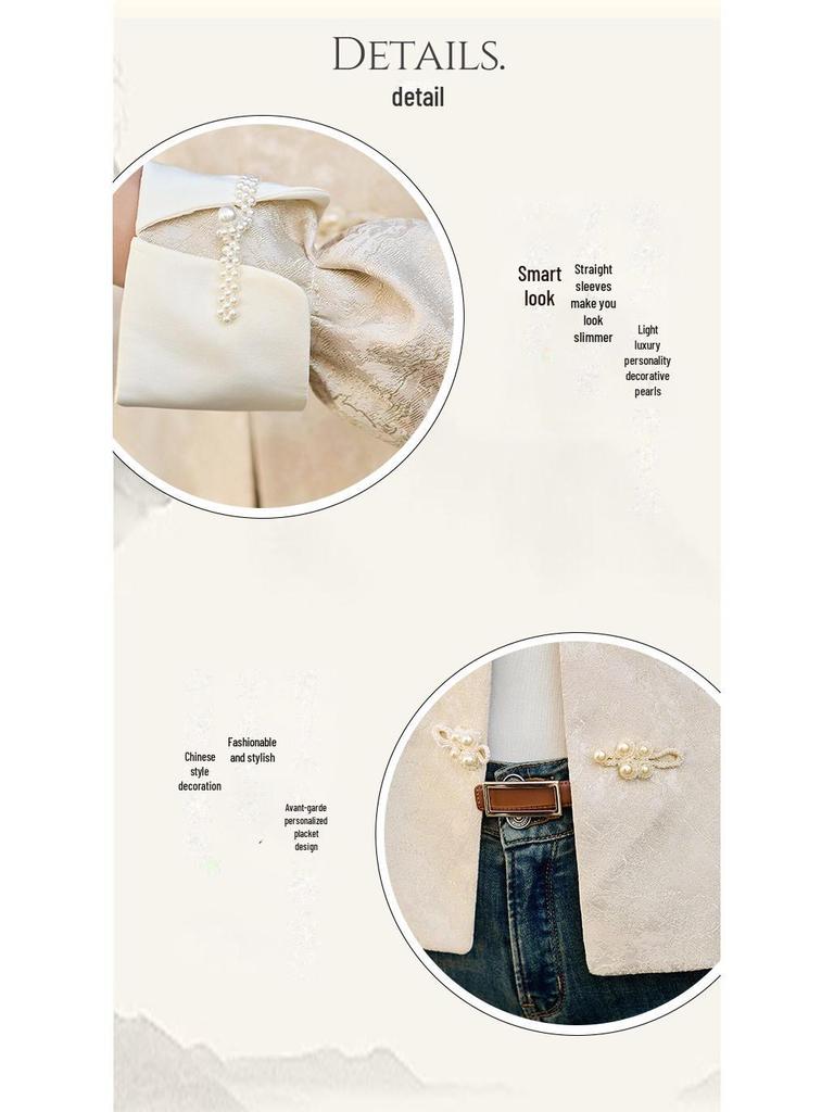 Women's Slim Korean Retro Short Jacket with Chinese Buttons - Spring/Autumn RX8941