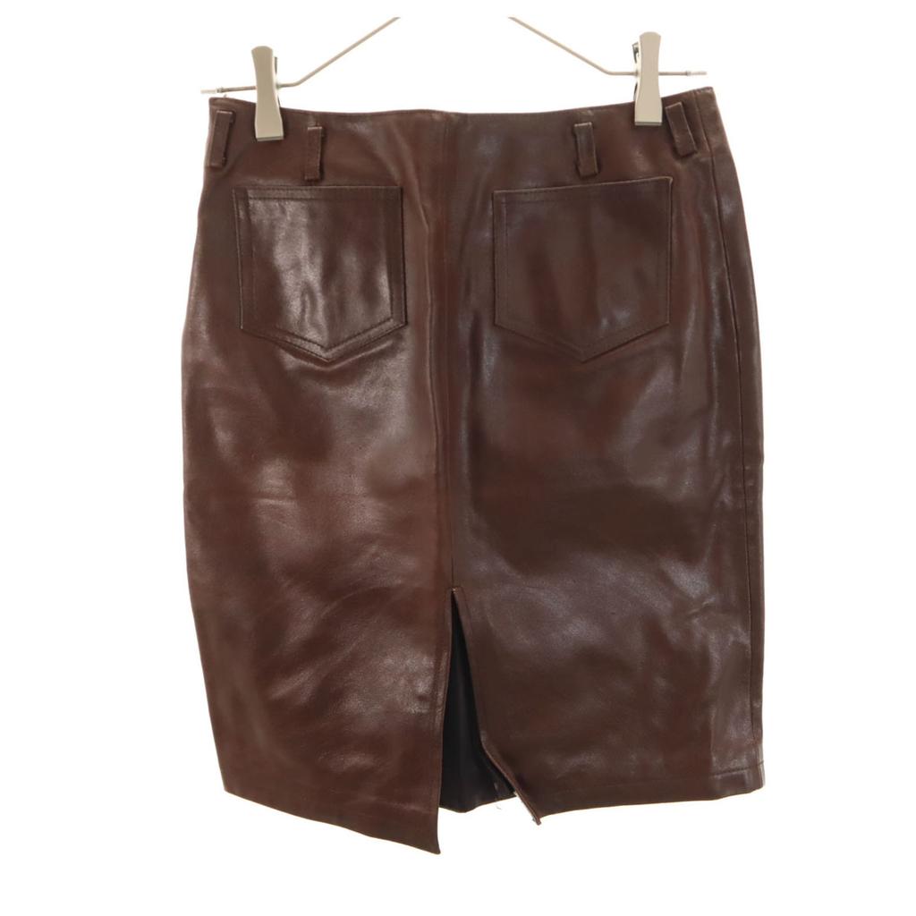 FUBU Midi length leather skirt 5 Brown Women Used