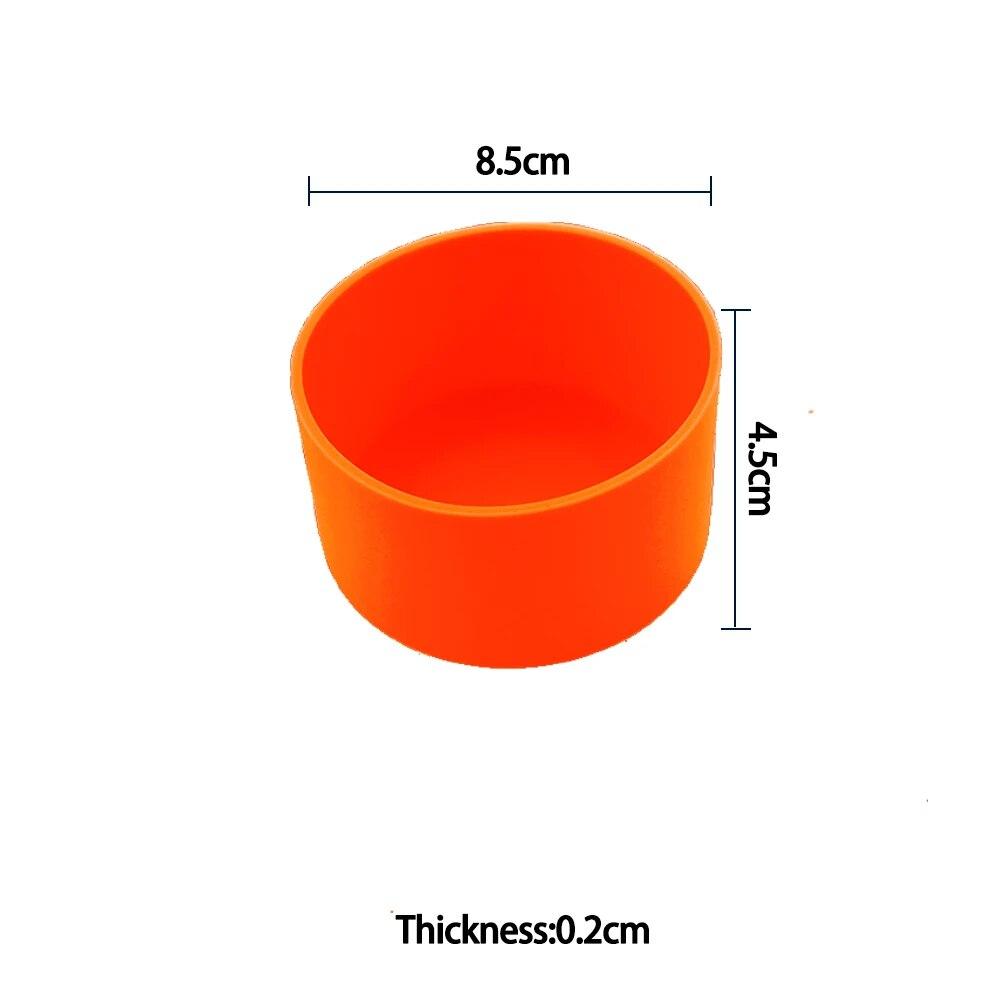 1 Stück 8,5 cm weiche Silikon-Becherbodenhülle Schutzhülse für Glaswasser-Teeflasche Anti-Schaden-Zubehör