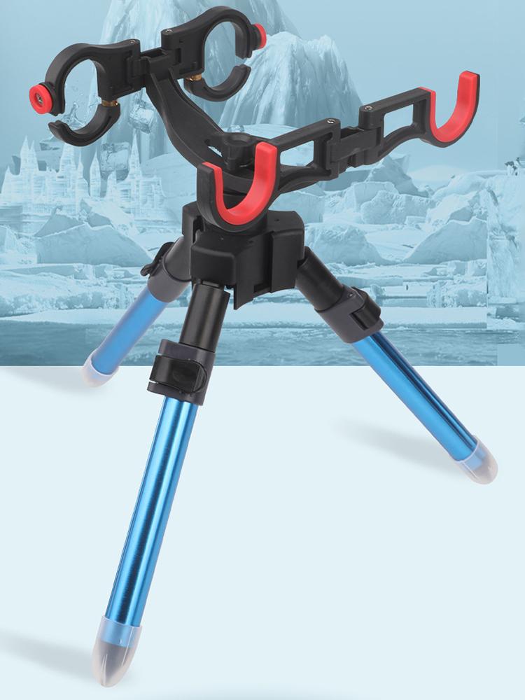 Triangle Fishing Rod Support Adjustable Collapsible Fish Banksticks Holder Portable Multifunctional Fishing Accessories