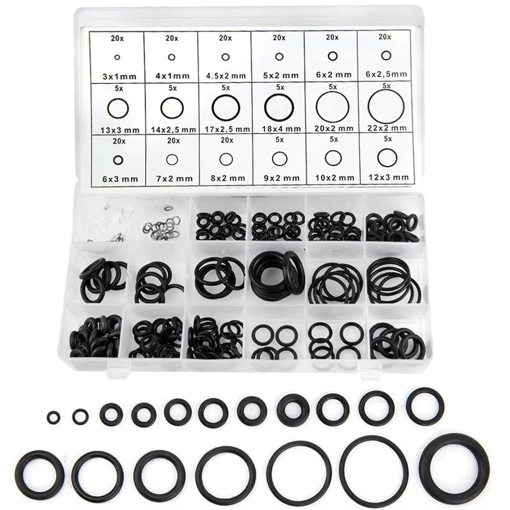419/225PCS Metric Universal O-Ring Kit Set of 32 Metric Sizes, Buna-N 70A Rubber Seals O Rings for Faucet Professional Plumbing