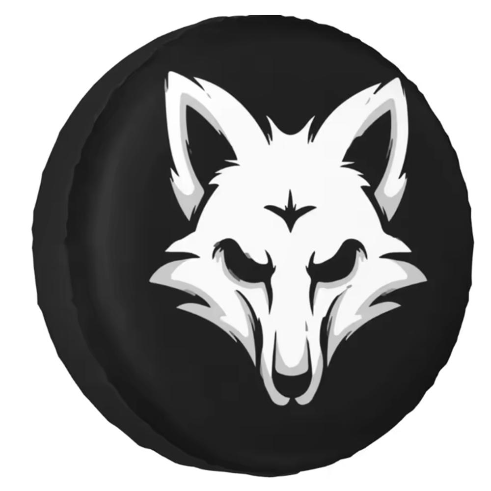 1Pcs Car Pu Leather Spare Tire Cover Fox Wild Wolf Animal For Toyota Prado Wrangler Jeep RV SUV 4WD 4x4 Wheel Protector Covers