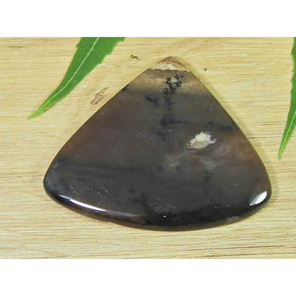 43X49X05MM Natural Honey Dendrite Pear Shape Cabochon Loose Gemstone 70Cts. SK-3448