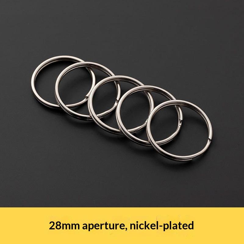 1 Stück Massiver Metall-Sprengringe Doppelöse Schlüsselanhänger 15-38mm Tasche Hakenverbinder Schlüsselanhänger Schlüsselhalter DIY Lederhandwerk Beschläge