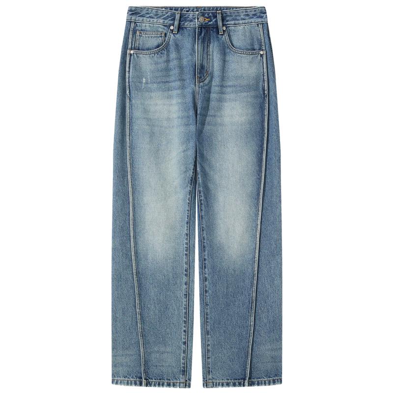 

CABBEEN Men s Rugged Vintage Dark Blue Denim Jeans 3XL /36 /190