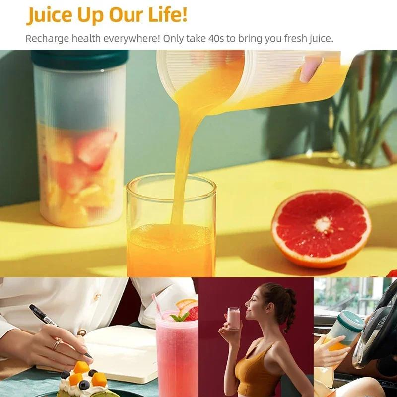 Portable Blender Mini Blender USB Rechargeable Handheld Blender Suitable for Sports Travel and Outdoor Activities