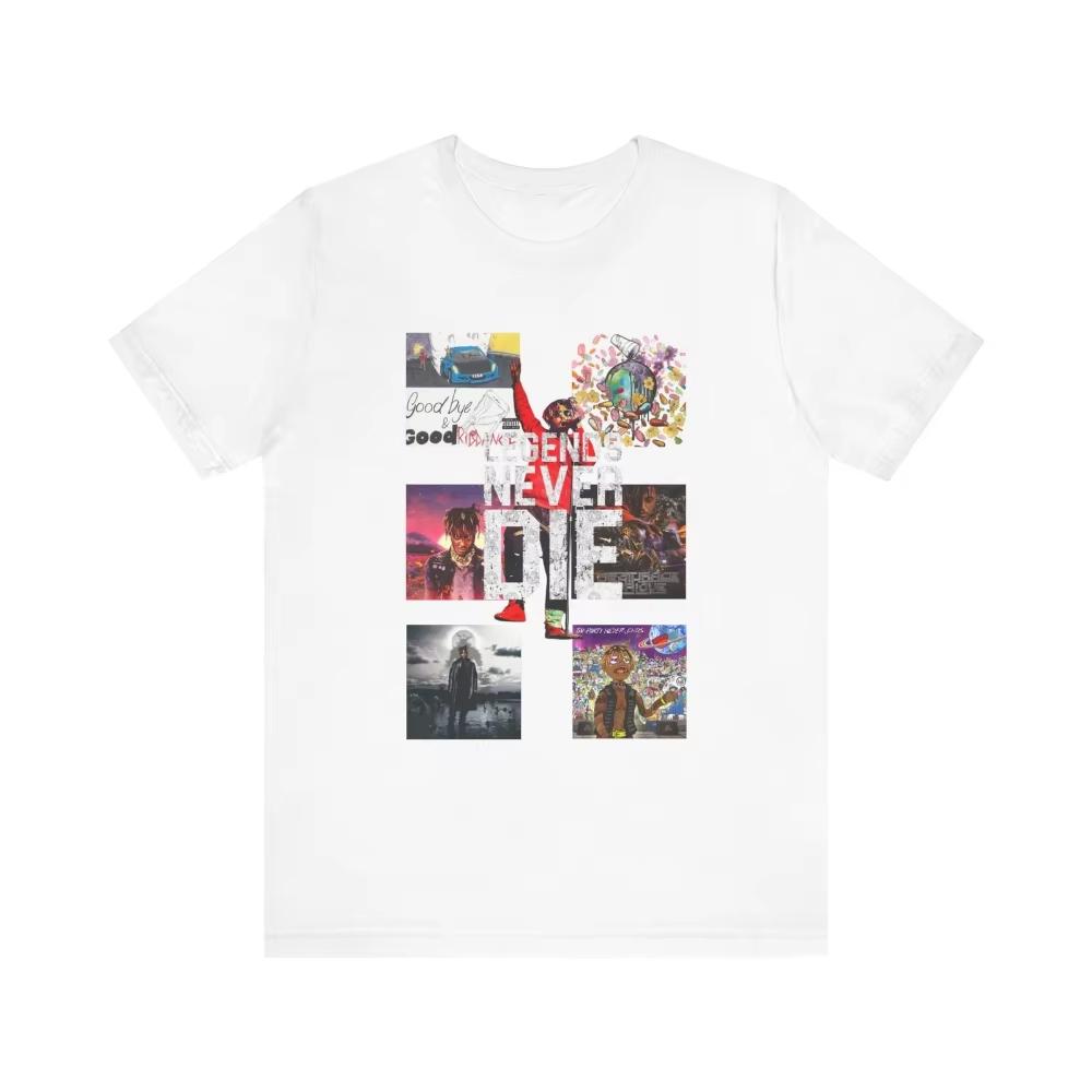 Juice WRLD Legends Never Die album cover Tshirt hiphop style fan clothing couples cotton streetwear Tshirt shirt S