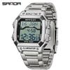 SANDA Men's Waterproof Multi-Function Electronic Watch with Bookmark Display and Alarm