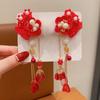 Flower Chinese New Year Headwear Bow Ancient Style Hairpin Simple Hanfu Hairpin  Children