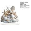 Yousheng Coastal Shell Coral Ornament, 2D Flat Acrylic Starfish Decoration with Base, Ocean Shells Table Centerpiece Ornament for Home Desk Shelf