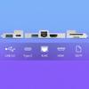 Hub for    /8/9 - USB 3.0, RJ45, Card Reader, PD 100W, and 4K  Output