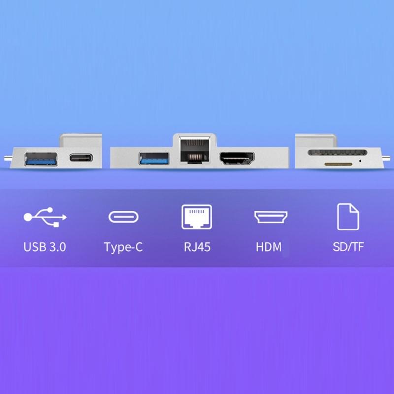 Hub for    /8/9 - USB 3.0, RJ45, Card Reader, PD 100W, and 4K  Output