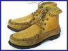 70s-80s USA Vintage/Fringe Moccasin Boots/7/Yellow Brown/Vibram Depose Montagna Sole(USED)