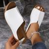 Mode Klassieke Retro Dames Sandalen 2024 Zomer Peep Toe Casual Outdoor Slippers Comfortabele Sleehak Romeinse Dames Schoenen Sandalias De Mujer