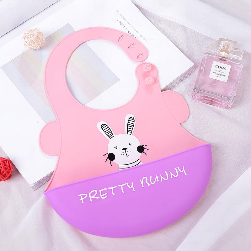 Waterproof Silicone Baby Bib with Food Pocket