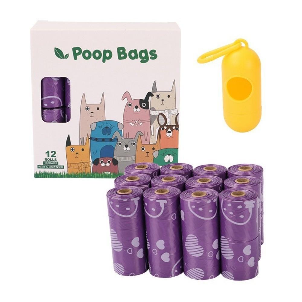 12 Rolls Eco-Friendly Pet Garbage Bag Disposable Pet Pooper Bags Cleaning Shit Bag  Pet Care
