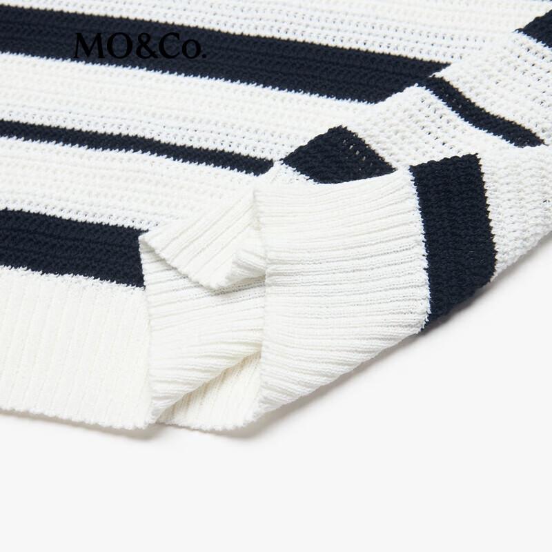 MO&Co. 2025 Summer French Style V-Neck Knit Polo Shirt