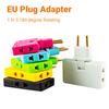 EU Plug Adapter 3 180-degree Rotating 1 In 1500W European Standard Plug Power