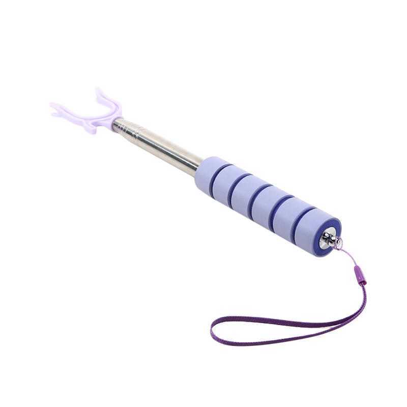 

Retractable Telescoping Clothes Hanger Pole With Non-Slip Grip Reach Hook Stick For Closet Laundry Hanging Tool фіолетовий