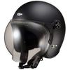 Klimborder Motorcycle Jet Helmet with Silex Bubble Small John SG PSC One Size Fits Most Shield, Jet, Standard, Standard, (Matte Black)