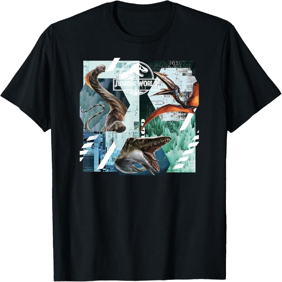 Jurassic World Rebirth Fragmented Titans T-Shirt S