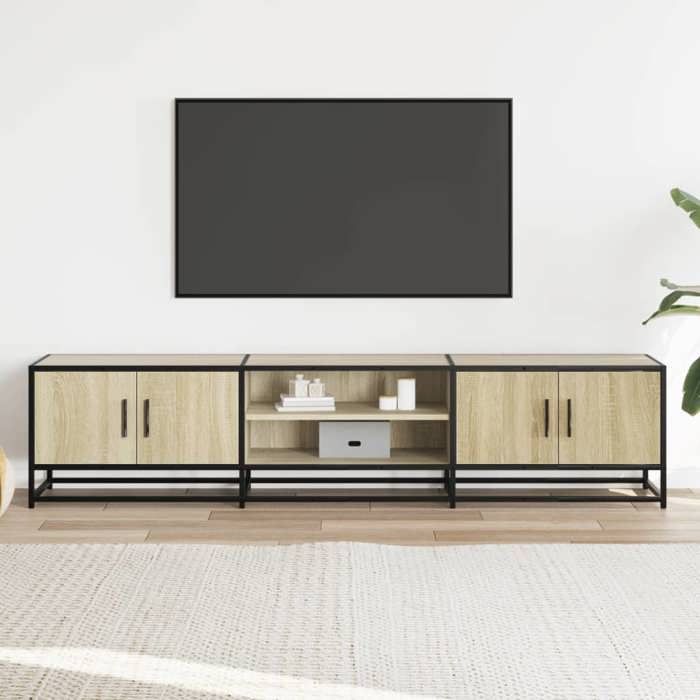 VidaXL TV Cabinet Sonoma Oak 180x35x41 Cm Engineered Wood, TV Stand, TV Sideboard, Multimedia Cabinet, TV Bench, Furniture 3300776