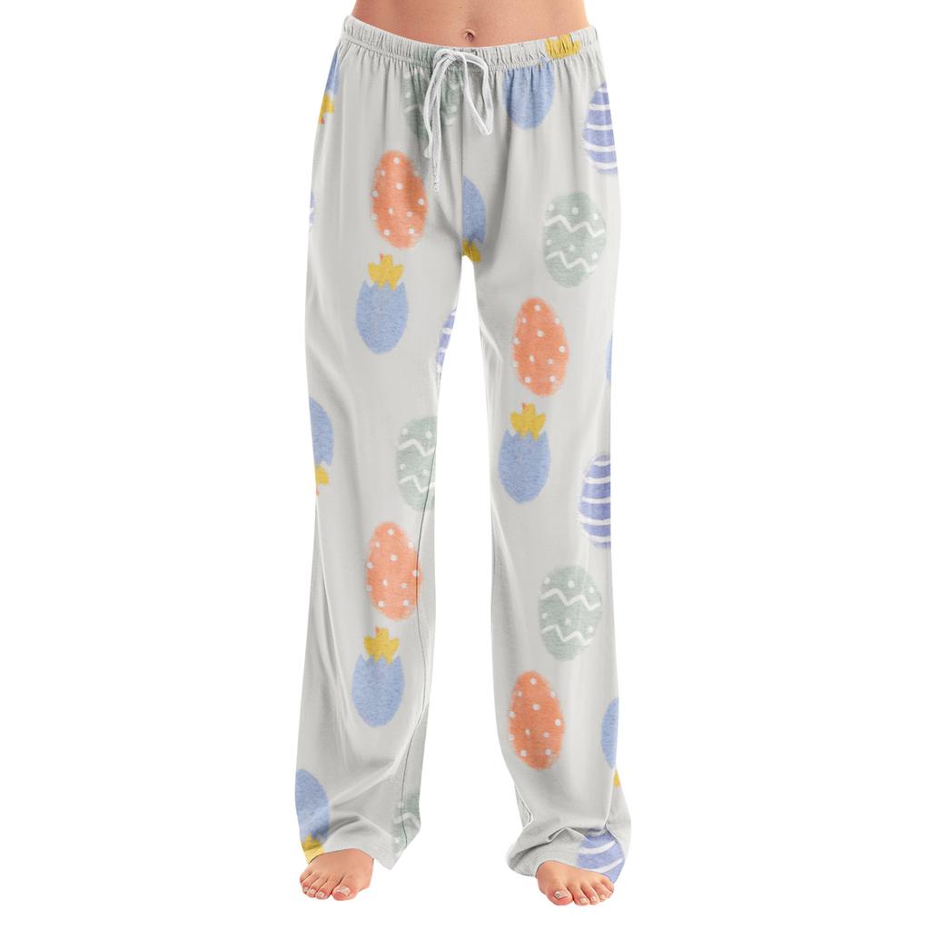 Anime Pajama Pants Sleepwear Casual Drawstring Elastic Waist Pants Comfy Straight Yoga Loose Trousers