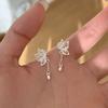 Creative Butterfly Earrings New Design Sweet Tassel Earrings Hollow-out Drop Earrings  Girls