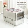 All-Steel Enclosed Stainless Cat Litter Box, Odor & Splash Proof, Extra Large