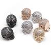 Metal Cubic Zirconia løse perler Skull Charm for smykker gjør armbånd tilbehør