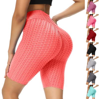 Dámské sexy capri legíny, na jógu, fitness, broskvičky, hýždě, bublinkové sportovní legíny, bez kapes