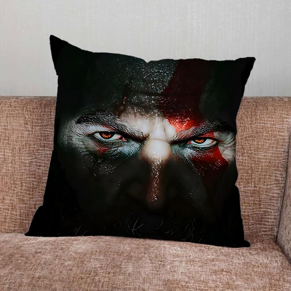 G-God of W-War Game Pillow Case For Home Bedroom Car Office Decoration Living Room Sofa Cushion Cover Suitable