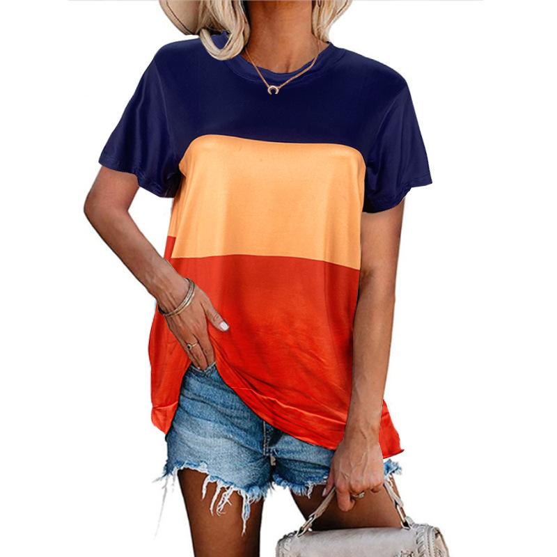 Oversized Top Summer Round Neck T-Shirt Casual Pullover 3D Printing Short Sleeve Women's Fashion Clothing Simple Style Tee Shirt