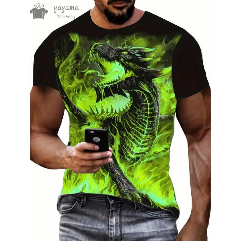 Funny Men's T Shirt Animal Chicken Print Summer Casual Short Sleeve Tee Street Fashion O-Neck Pullover Men's Oversized Clothing