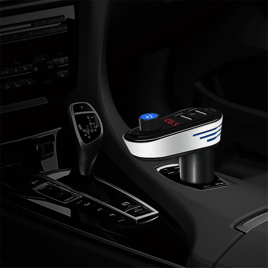 Dual USB 5V 3.1A Car Charger Bluetooth Car Kit Handsfree call Support U Disk music mp3 player