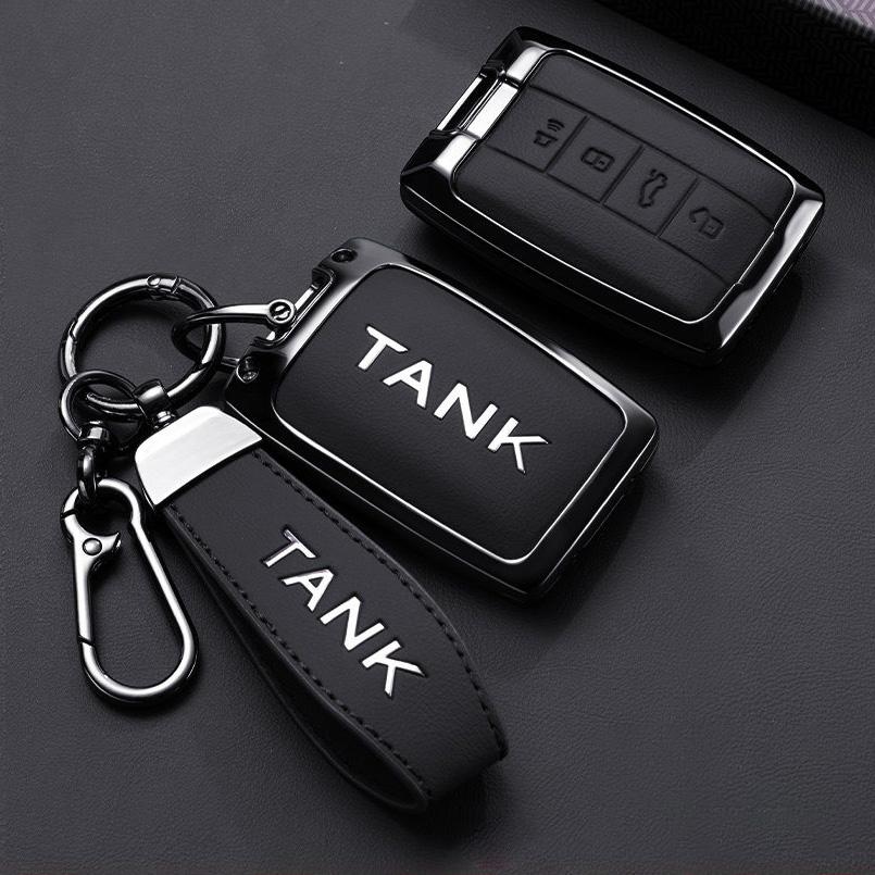 Zinc Alloy Car Key Case Fob For Great Wall Gwm Wey Tank 300 500 Tank300 Tank500 Keychain Cover Shell Accessories