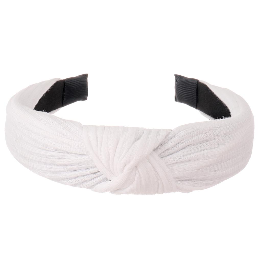 

Solid Color Twist Knotted Women s Decorative Hair Hoop Headband Cross Knot Hair Accessories белый