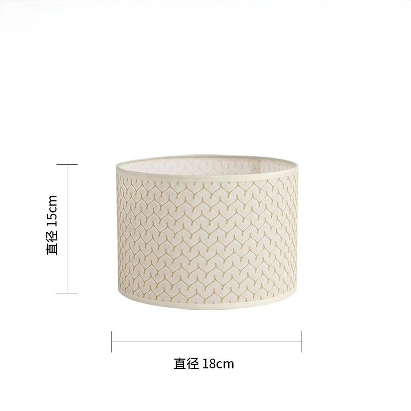 Nordic Cloth Metal Lamp Shade Home Decoration E27 Linen Fabric Metal Desk Lamp Cloth Lampshade 14/22/25cm Height