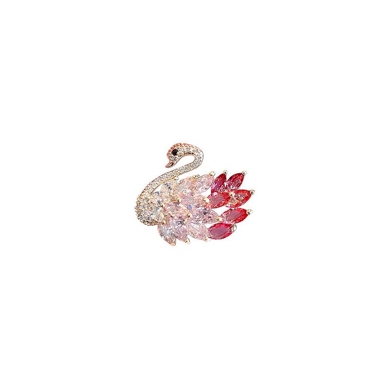 Anti-Light Collar Swan Small Brooch Female Ins Trendy Personality Temperament Coat Cardigan Pin Corsage