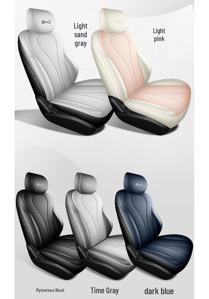 BYD Sea Lion Leather Seat Cushion - Fits 25 Car Models, All-Season, Breathable, Full Coverage.