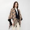 Burberry Reversible Plaid Wool Cape