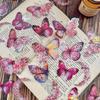 30 Pcs Butterfly Flower Themed DIY Decorative Stickers Pack Decorative Stickers For Scrapbook Label Diary Album Planner